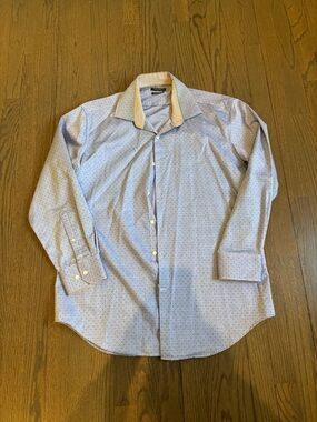 Tailorbyrd Light Blue Micro-Pattern Men's Dress Shirt